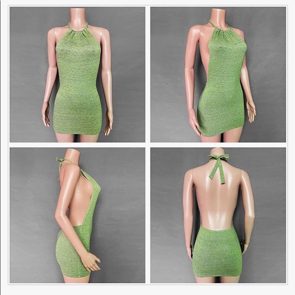 Safrisior - Women’s Knit Halter Dress - Picture 2 of 8